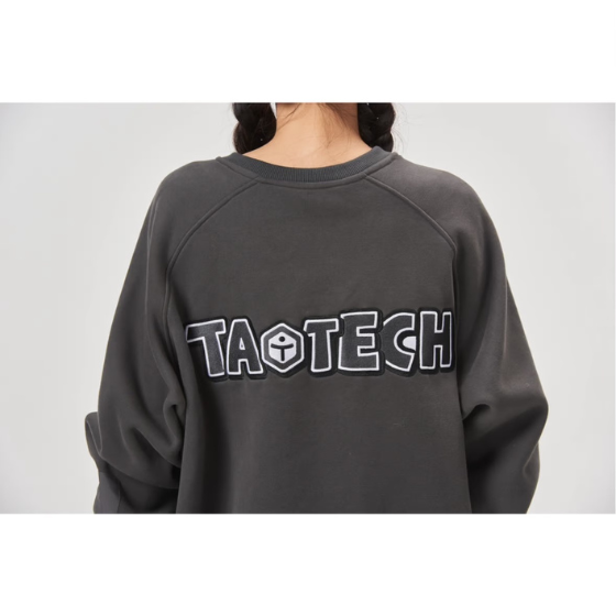 【TaoTech】Special Round Neck Sweatshirt ドロストトレーナー【グレー】