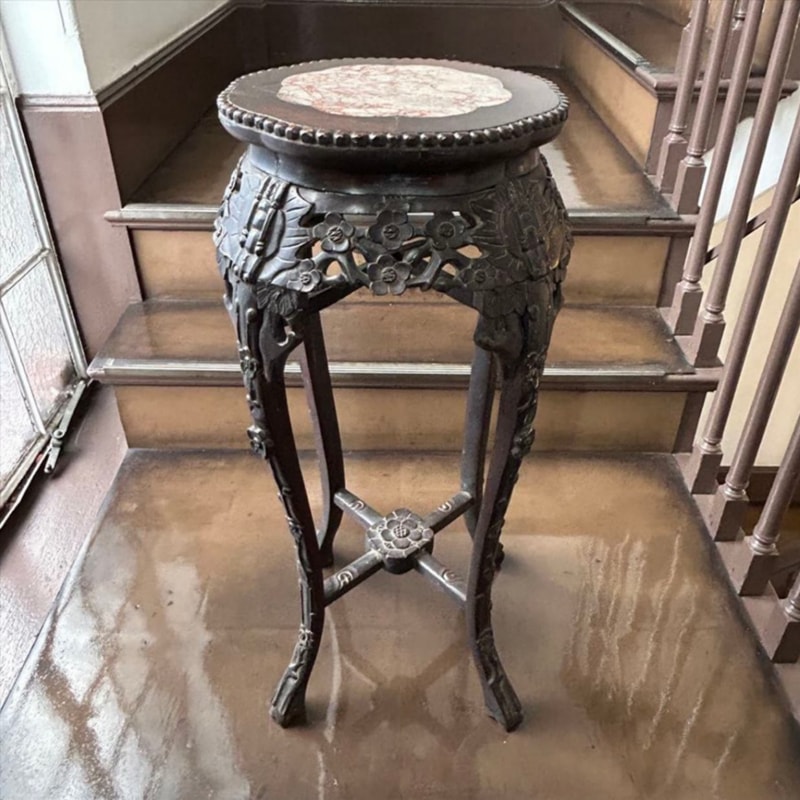 中国　広東家具　紫檀花台