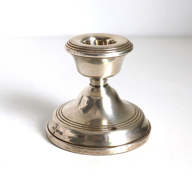 イギリス　スターリングシルバー燭台