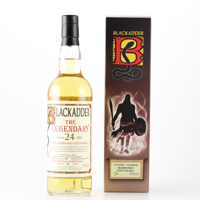 BLACKADDER THE LEGENDARY SPEYSIDE BLENDED MALT CASK STRENGTH 1989 24yo Cask Ref:BG2 54.8%