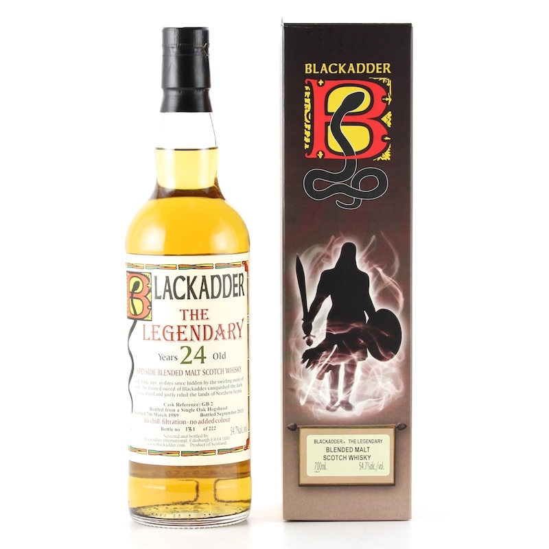 BLACKADDER LEGENDARY CASK STRENGTH 1989 24yo Cask Ref:GB2 54.7%