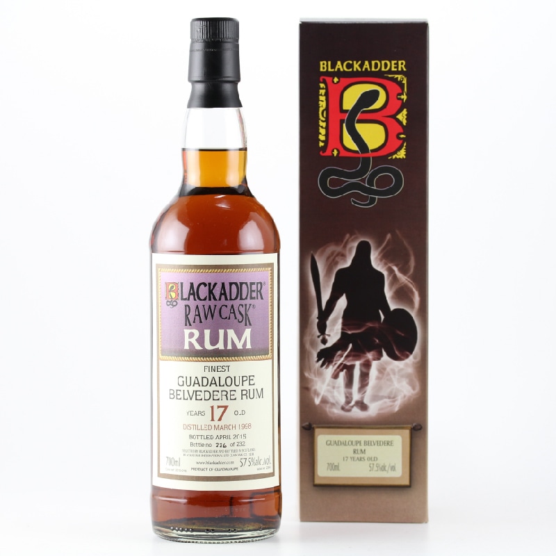 BLACKADDER RAW CASK GUADALOUPE BELVEDERE RUM 1998 17yo Cask Ref:2015-016 57.5%