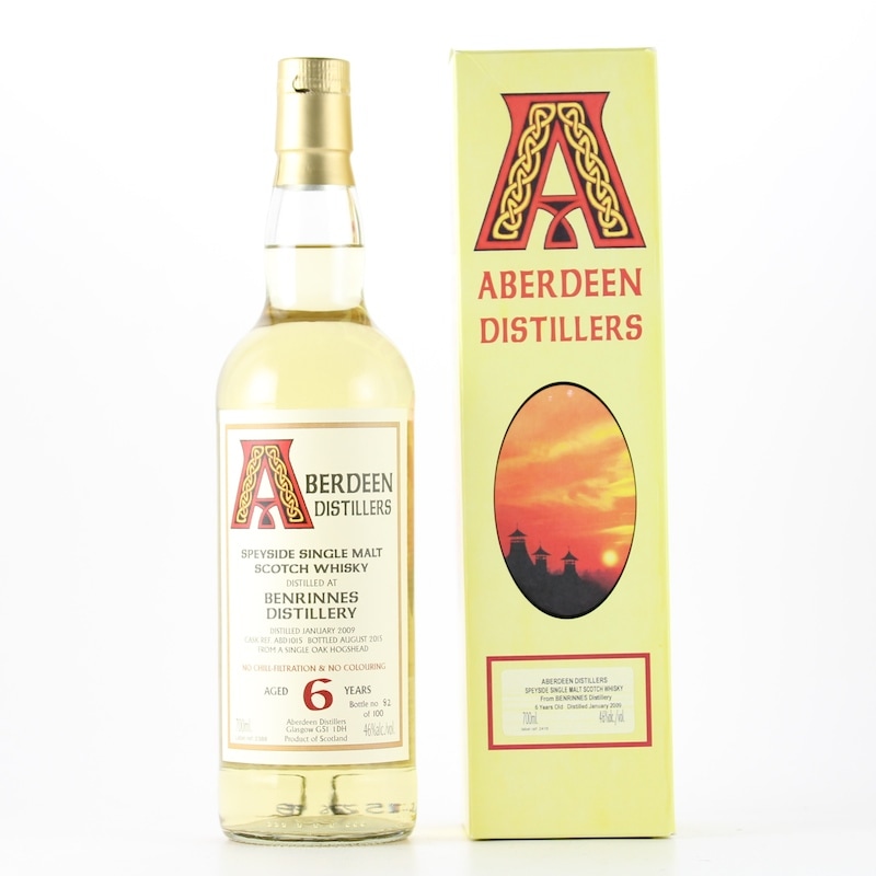 ABERDEEN DISTILLERS BENRINNES 2009 6yo Cask Ref:ABD1015 46%