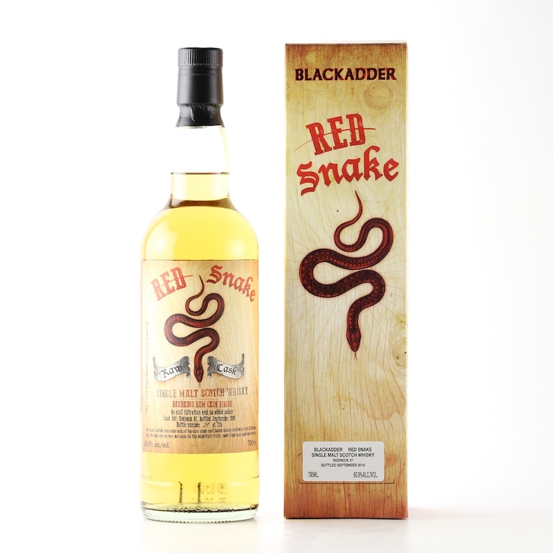 BLACKADDER RED SNAKE RAW CASK BARBADOS RUM CASK FINISH Cask ref:Redneck 07 60.9%