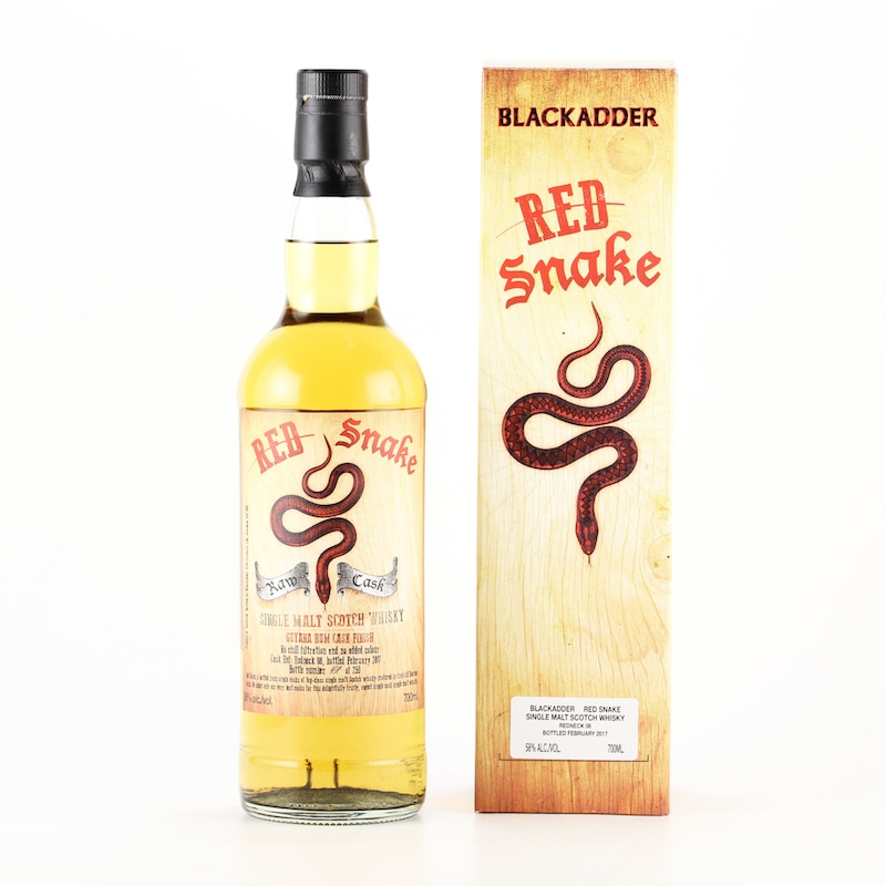 BLACKADDER RED SNAKE RAW CASK GUYANA RUM CASK FINISH Cask ref:Redneck 08 58%