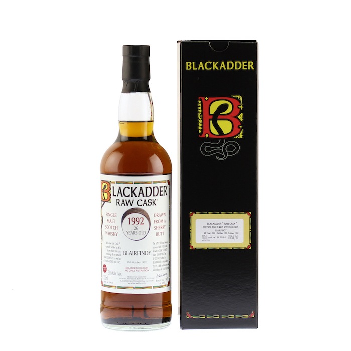 BLACKADDER RAW CASK BLAIRFINDY 1992 26YO SHERRY BUTT no.BF2019-5 51.6%