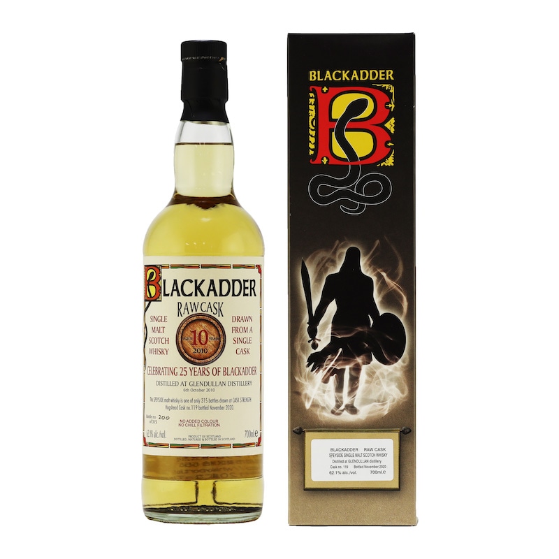 BLACKADDER RAW CASK GLENDULLAN 2010 10YO CELEBRATING 25 YEARS OF BLACKADDER Cask no.119 62.1%