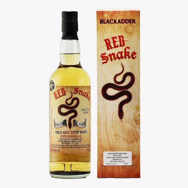 BLACKADDER RED SNAKE RAW CASK HAMPDEN RUM CASK FINISH CELEBRATING 25 YEARS OF BLACKADDER Cask Ref: Redneck 90 59.6%