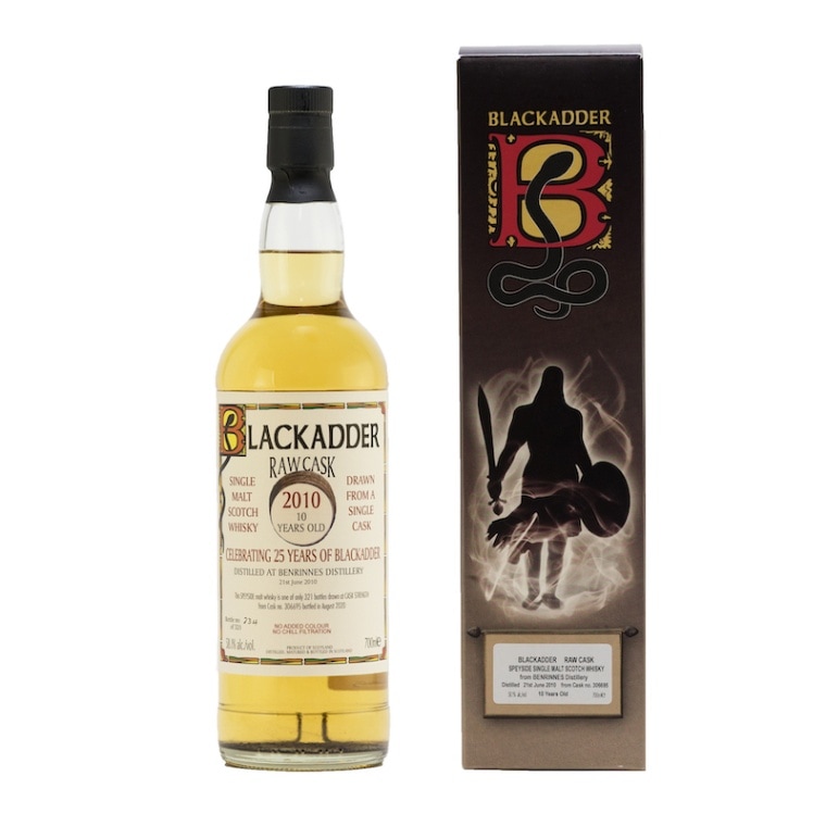 BLACKADDER RAW CASK BENRINNIES 2010 10YO CELEBRATING 25 YEARS OF BLACKADDER Cask no. 306695 58.1%