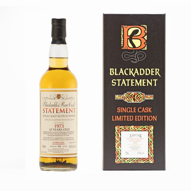 BLACKADDER STATEMENT No.18 RAW CASK LADYBURN 1973 43yo Cask Ref:5680 41.5%