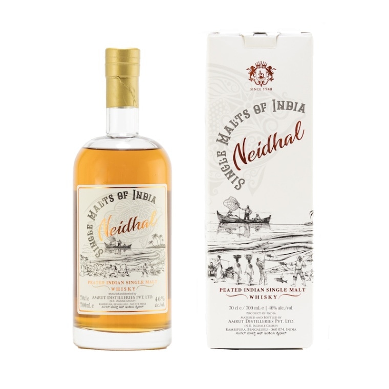 【ラベルキズ】SINGLE MALTS OF INDIA NEIDHAL PEATED INDIAN SINGLE MAIT WHISKY46%