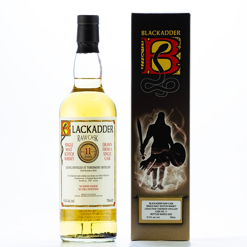 BLACKADDER RAW CASK LEDAIG DISTILLED AT TOBERMORY DISTILLERY 2010 11YO Puncheon Cask No:11 61%