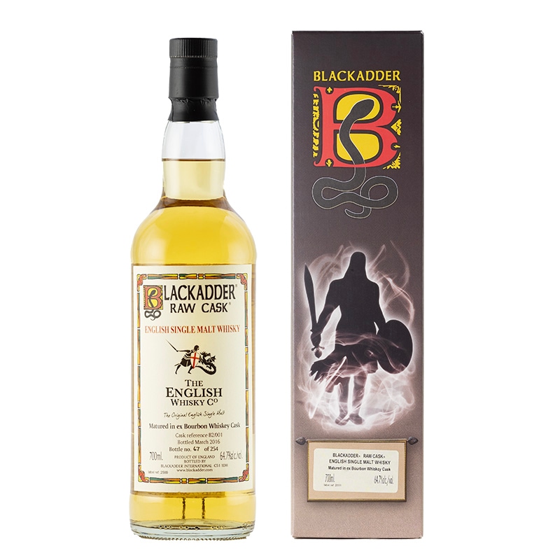 【箱・ラベルキズ】BLACKADDER RAW CASK ENGLISH SINGLE MALT WHISKY BOURBON CASK CASK ref:B2/001 64.7%