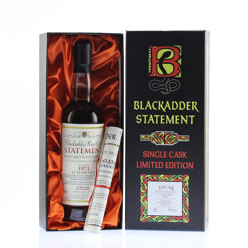 BLACKADDER STATEMENT No.17 RAW CASK LADYBURN 1973 43yo Cask ref:5678 41.9%