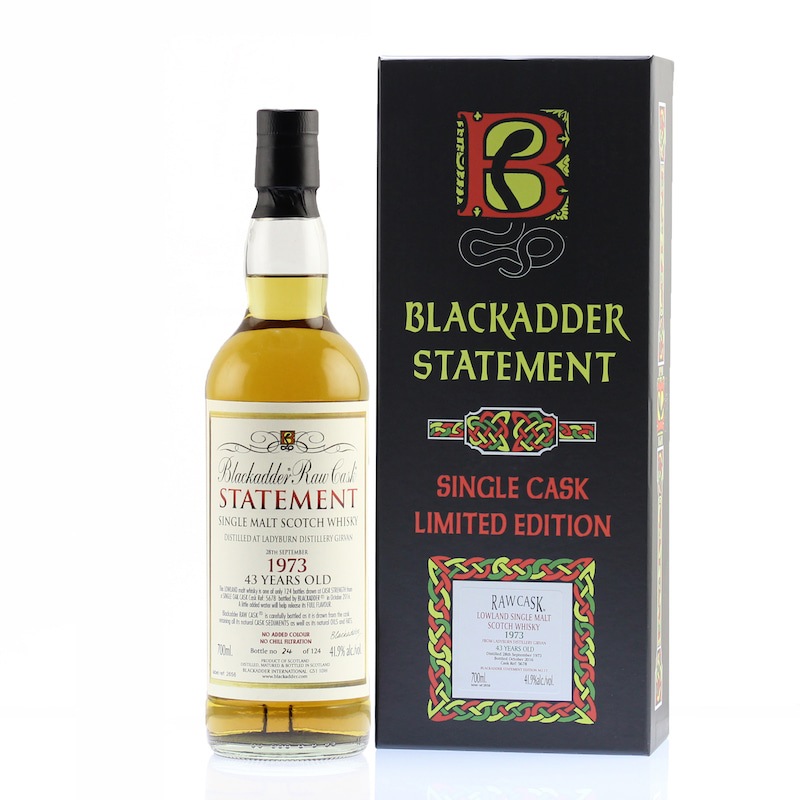 BLACKADDER STATEMENT No.17 RAW CASK LADYBURN 1973 43yo Cask ref:5678 41.9%