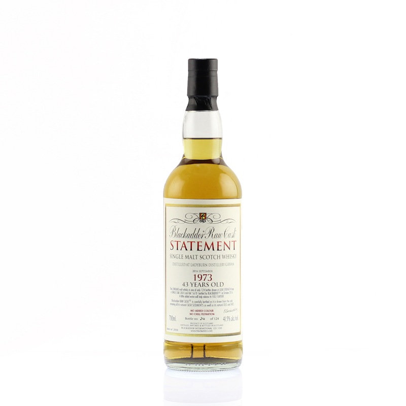 BLACKADDER STATEMENT No.17 RAW CASK LADYBURN 1973 43yo Cask ref:5678 41.9%