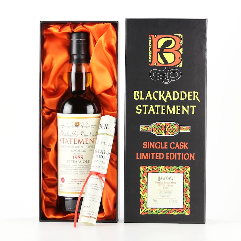 BLACKADDER STATEMENT NO.26 RAW CASK MACALLAN SHERRY CASK FINISH 1989 27yo Cask ref:5425 45.7%