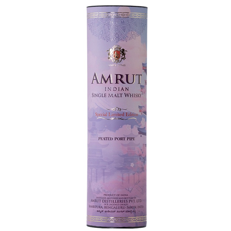 AMRUT SPECIAL LIMITED EDITION for JAPAN SINGLE CASK PEATED INDIAN BARLEY PORT PIPE 2015/2024 9YO Cask No. 4677 60%