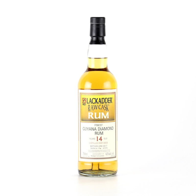 BLACKADDER RAW CASK RUM GUYANA DIAMOND RUM 14yo Cask ref:2017-068 63%