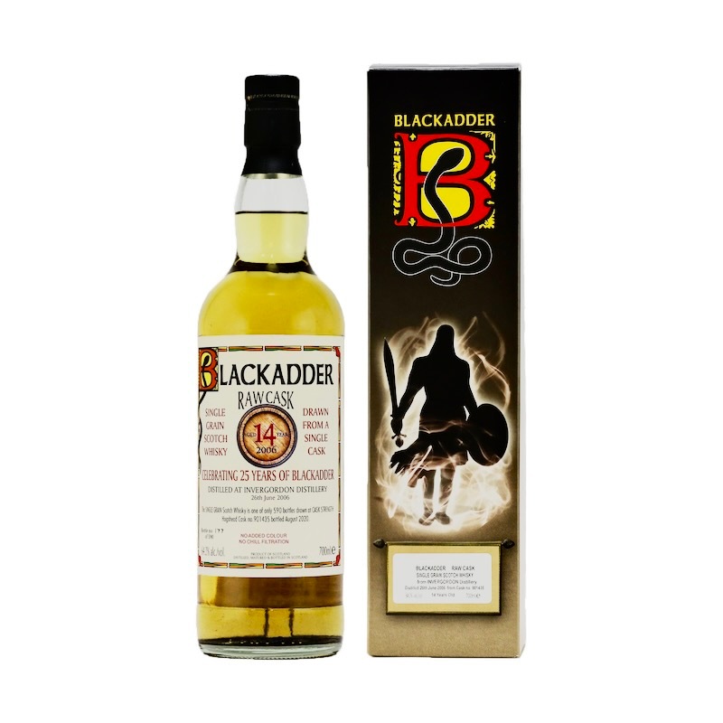 BLACKADDER RAW CASK INVERGORDON SINGLE GRAIN SCOTCH WHISKY 2006 14YO CELEBRATING 25 YEARS OF BLACKADDER Cask no.901435 64.2%