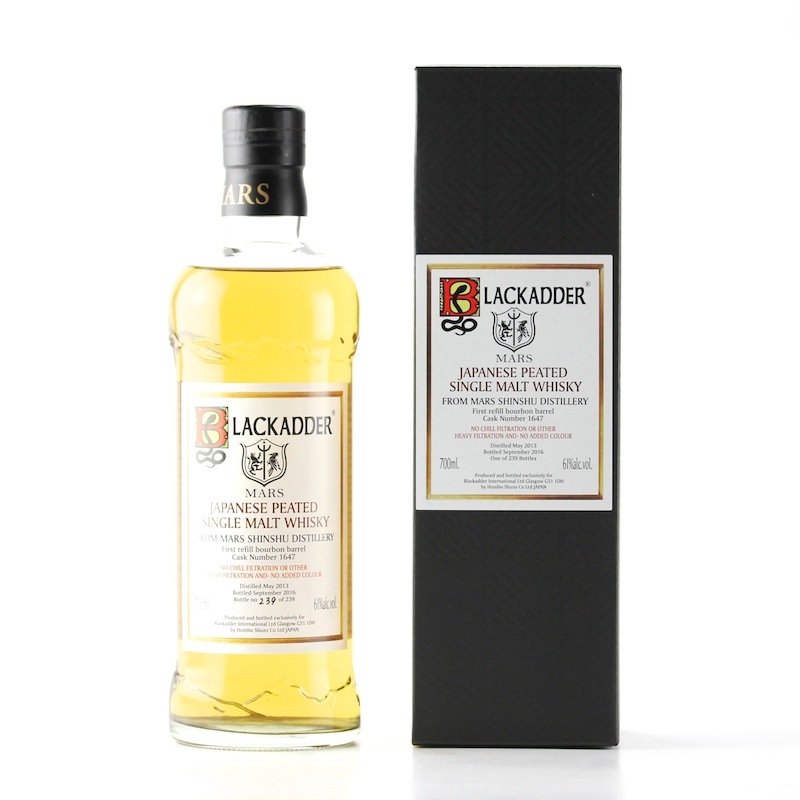 BLACKADDER MARS 3yo Peated first refill bourbon barrel  Cask No.1647 61%