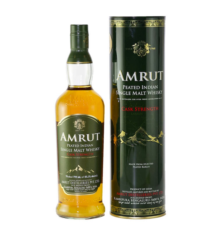 AMRUT PEATED SINGLE MALT WHISKY CASK STRENGTH 62.8%