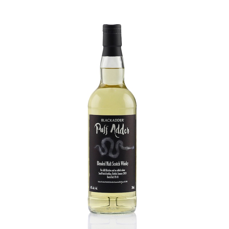 BLACKADDER PUFF ADDER BLENDED MALT SCOTCH WHISKY Batch ref:PA01 46%