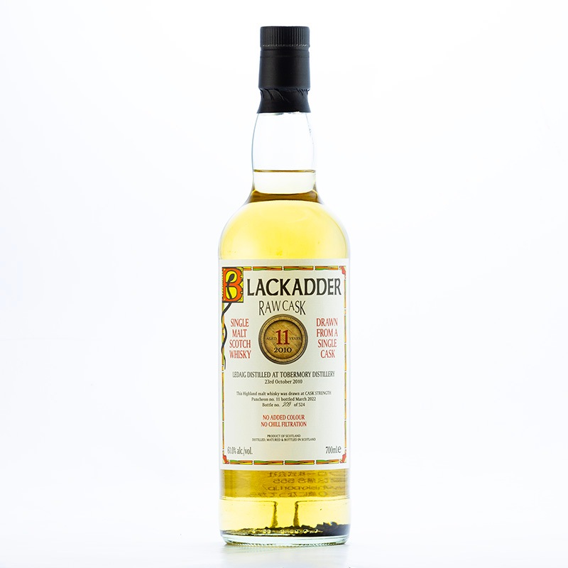 BLACKADDER RAW CASK LEDAIG DISTILLED AT TOBERMORY DISTILLERY 2010 11YO Puncheon Cask No:11 61%