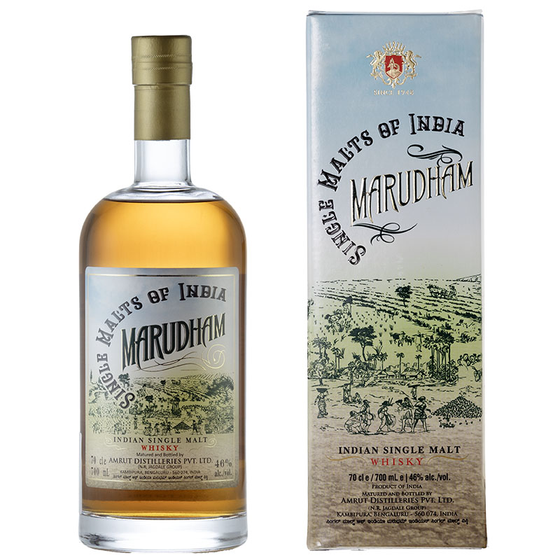AMRUT SINGLE MALTS OF INDIA MARUDHAM INDIAN SINGLE MALT WHISKY 46% 