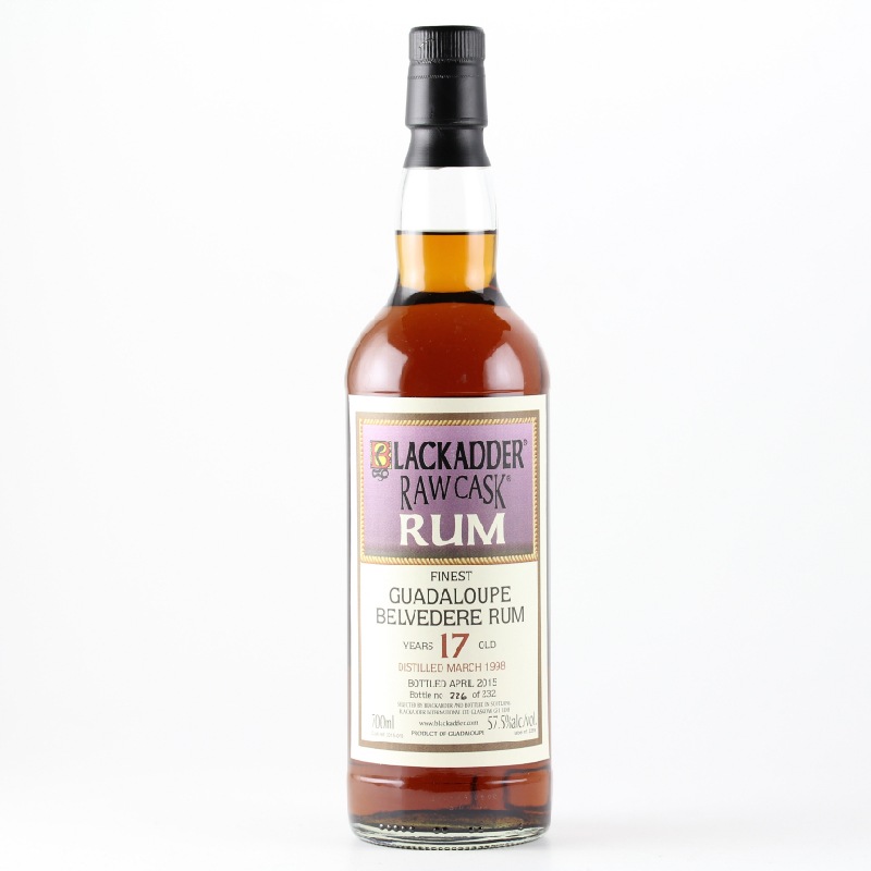 BLACKADDER RAW CASK GUADALOUPE BELVEDERE RUM 1998 17yo Cask Ref:2015-016 57.5%
