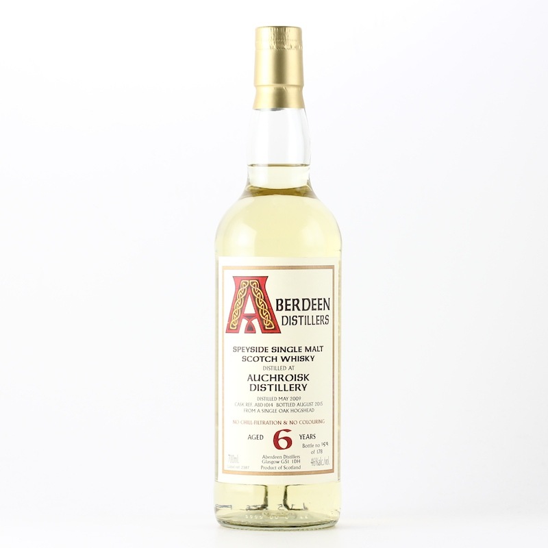 ABERDEEN DISTILLERS AUCHROISK 2009 6yo Cask ref:ABD1014 46%