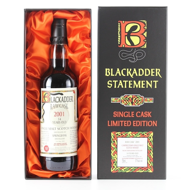 BLACKADDER STATEMENT NO.13 RAW CASK SPRINGBANK 2001 14yo Cask ref:130 57.1%