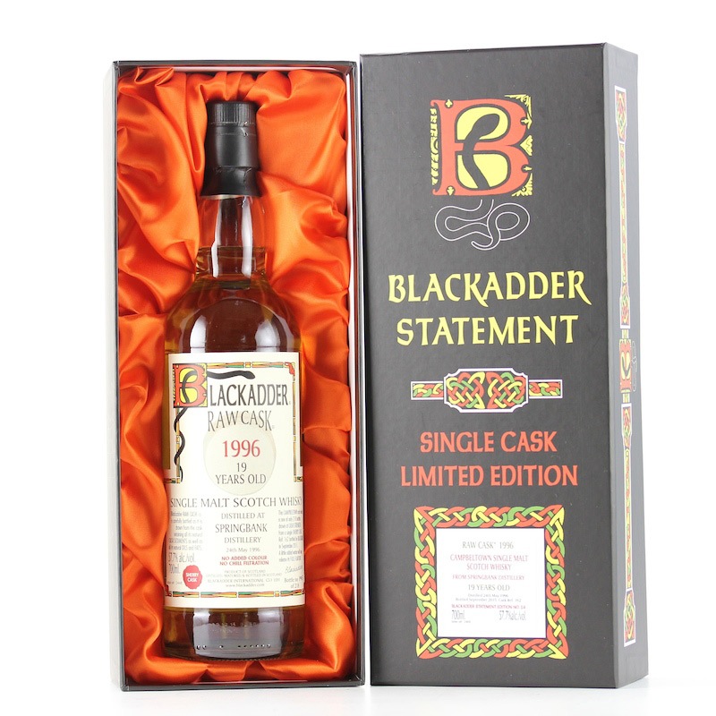 BLACKADDER STATEMENT NO.14 RAW CASK SPRINGBANK SHERRY CASK 1996