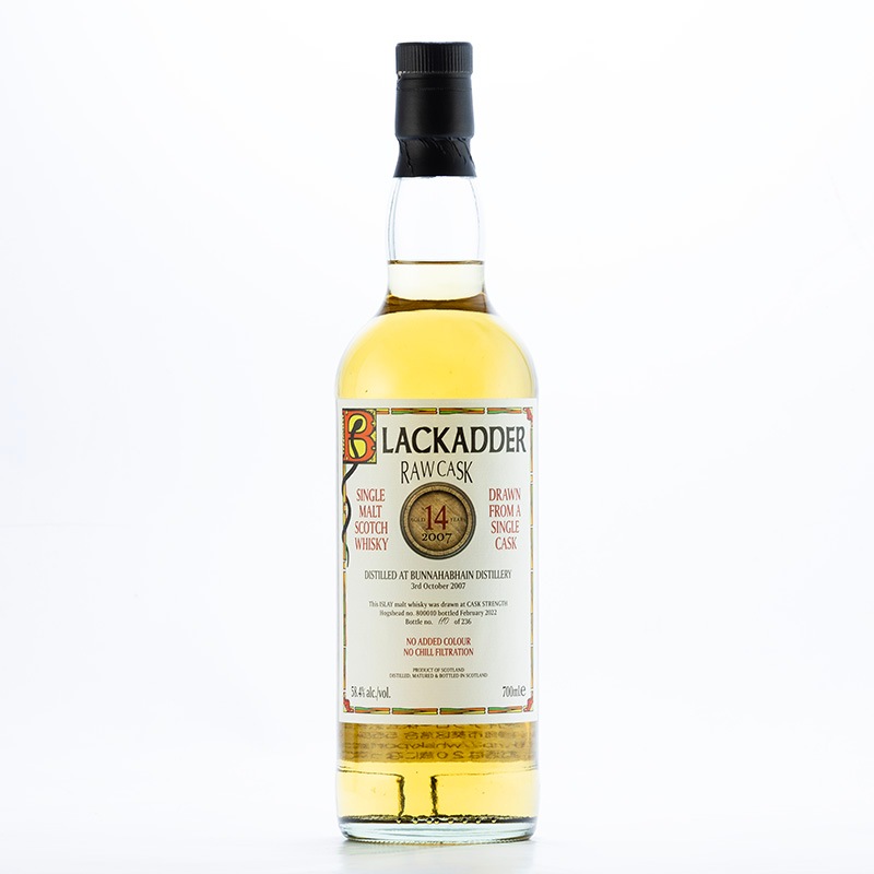 BLACKADDER RAW CASK BUNNAHABHAIN 2007 14YO HHD Cask No:800010 58.4%