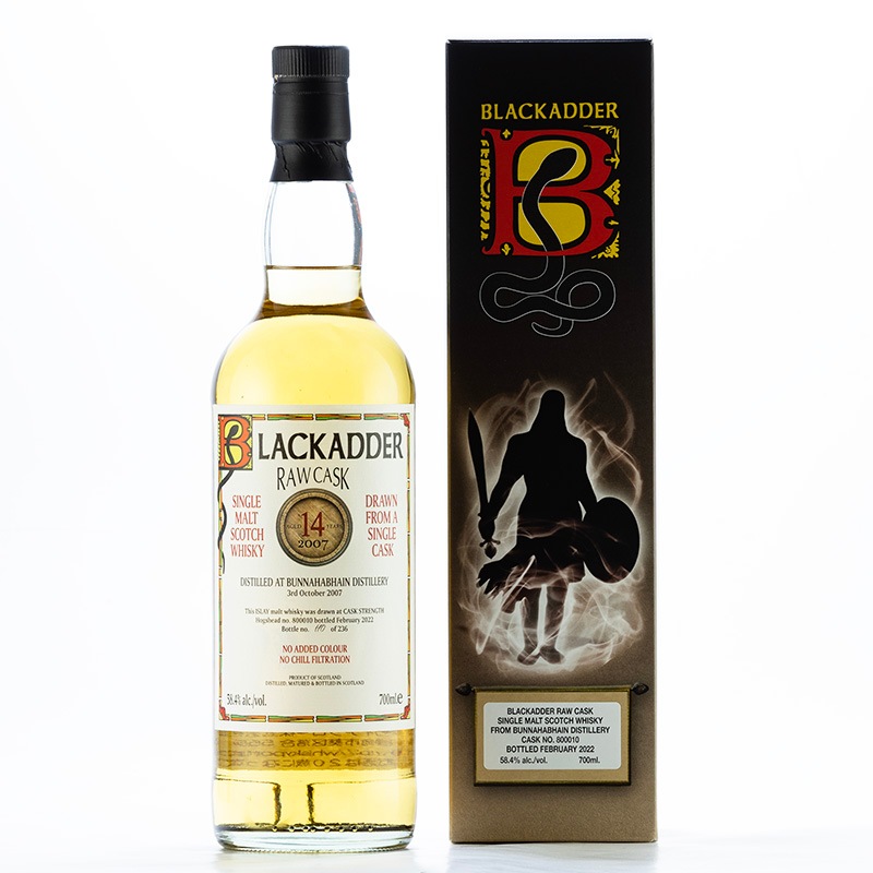 BLACKADDER RAW CASK BUNNAHABHAIN 2007 14YO HHD Cask No:800010 58.4%