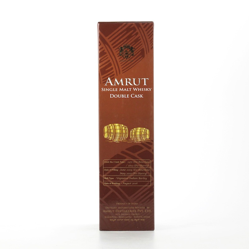 AMRUT SINGLE MALT WHISKY DOUBLE CASK Cask No.3451/3802 46%