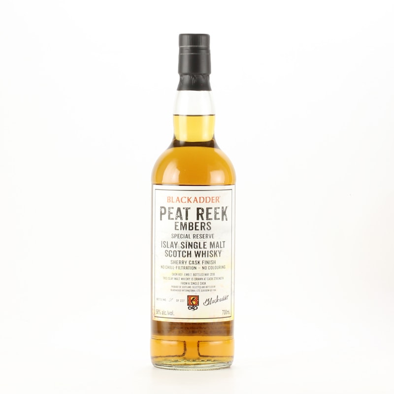 BLACKADDER PEAT REEK EMBERS ISLAY SINGLE MALT SCOTCH WHISKY SHERRY