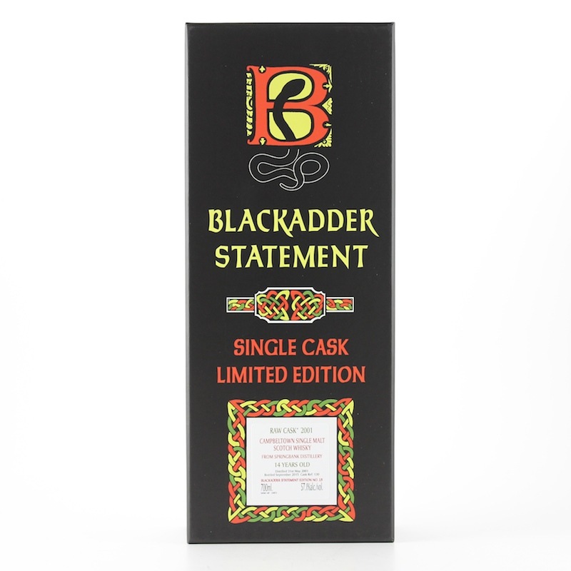 BLACKADDER STATEMENT NO.13 RAW CASK SPRINGBANK 2001 14yo Cask ref:130 57.1%