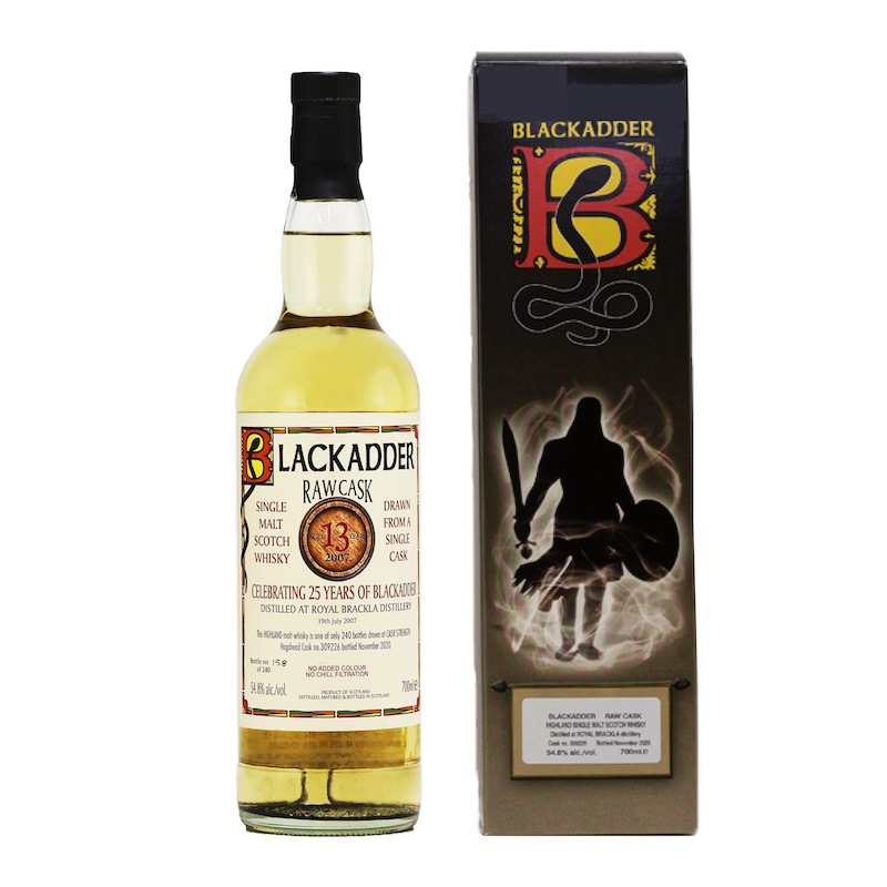 BLACKADDER RAW CASK ROYAL BRACKLA 2007 13YO CELEBRATING 25 YEARS OF BLACKADDER Cask no.309226 54.8%