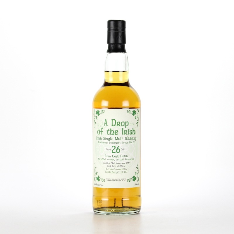 BLACKADDER STATEMENT NO.19 A DROP OF THE IRISH 1989 26yo RUM CASK FINISH Cask ref:DI2016-2 57.4%
