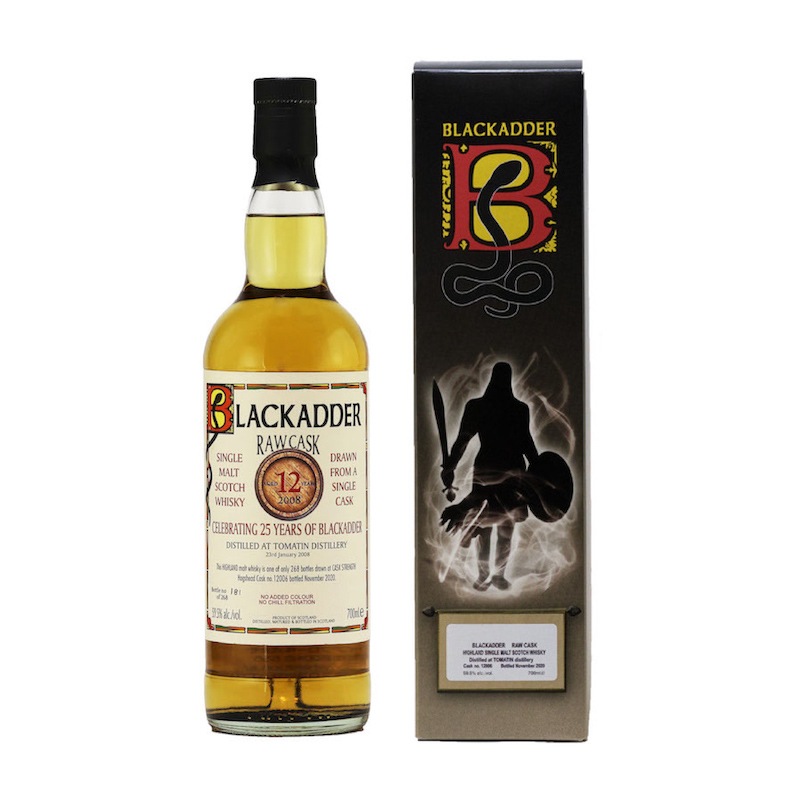 BLACKADDER RAW CASK TOMATIN 2008 12YO CELEBRATING 25 YEARS OF BLACKADDER Cask no.12006 59.5%