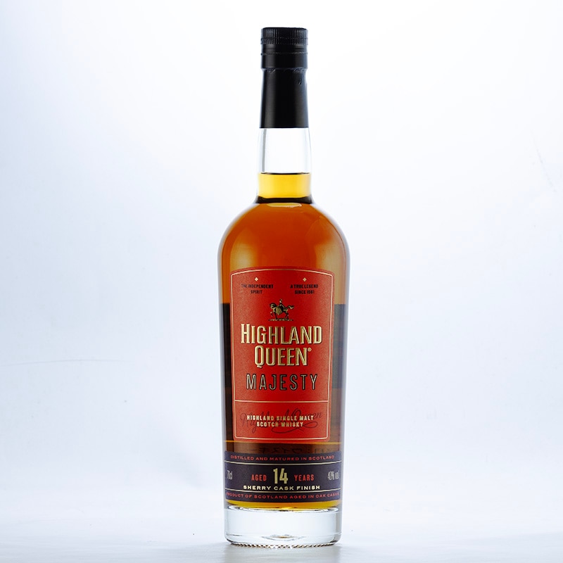 HIGHLAND QUEEN MAJESTY HIGHLAND SINGLE MALT WHISKY 14YO SHERRY