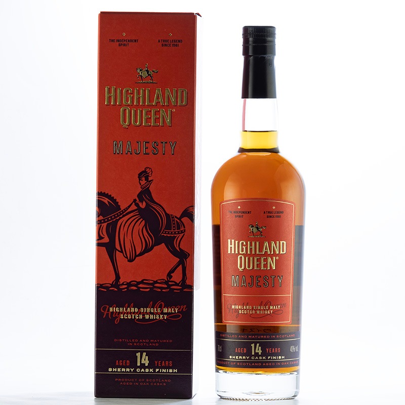 HIGHLAND QUEEN MAJESTY HIGHLAND SINGLE MALT WHISKY 14YO SHERRY