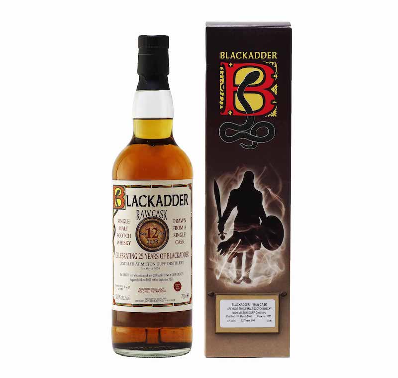 【箱に傷あり】BLACKADDER RAW CASK MILTONDUFF 2008 12YO CELEBRATING 25 YEARS OF BLACKADDER SHERRY CASK FINISH Cask no. 1001 58.2%
