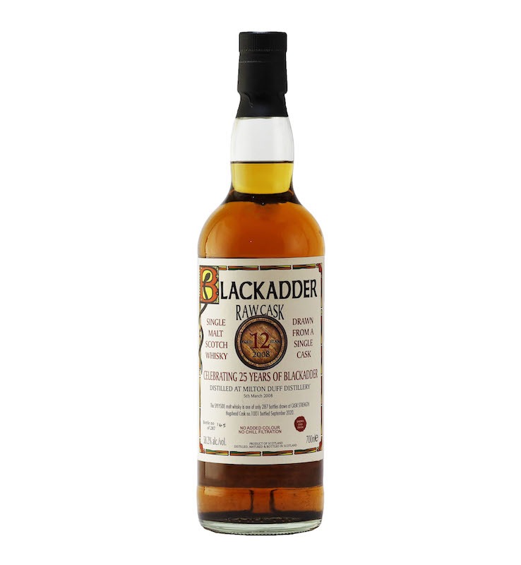 【箱に傷あり】BLACKADDER RAW CASK MILTONDUFF 2008 12YO CELEBRATING 25 YEARS OF BLACKADDER SHERRY CASK FINISH Cask no. 1001 58.2%