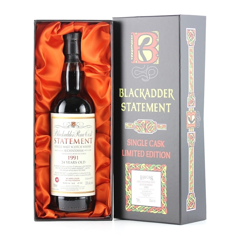 BLACKADDER STATEMENT NO.16 RAW CASK AUCHENTOSHAN 1991 24yo Cask ref:2916 55%