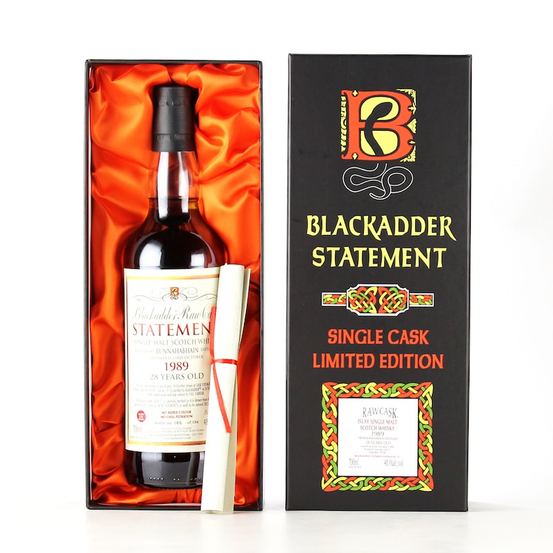 BLACKADDER STATEMENT RAW CASK NO.27 BUNNAHABHAIN 1989 28yo SHERRY CASK FINISH Cask no.9726 48.1%