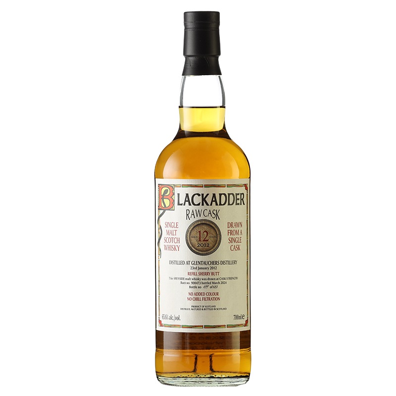 BLACKADDER RAW CASK GLENTAUCHERS 2012 12YO SHERRY BUTT Cask No:900473 65.6%