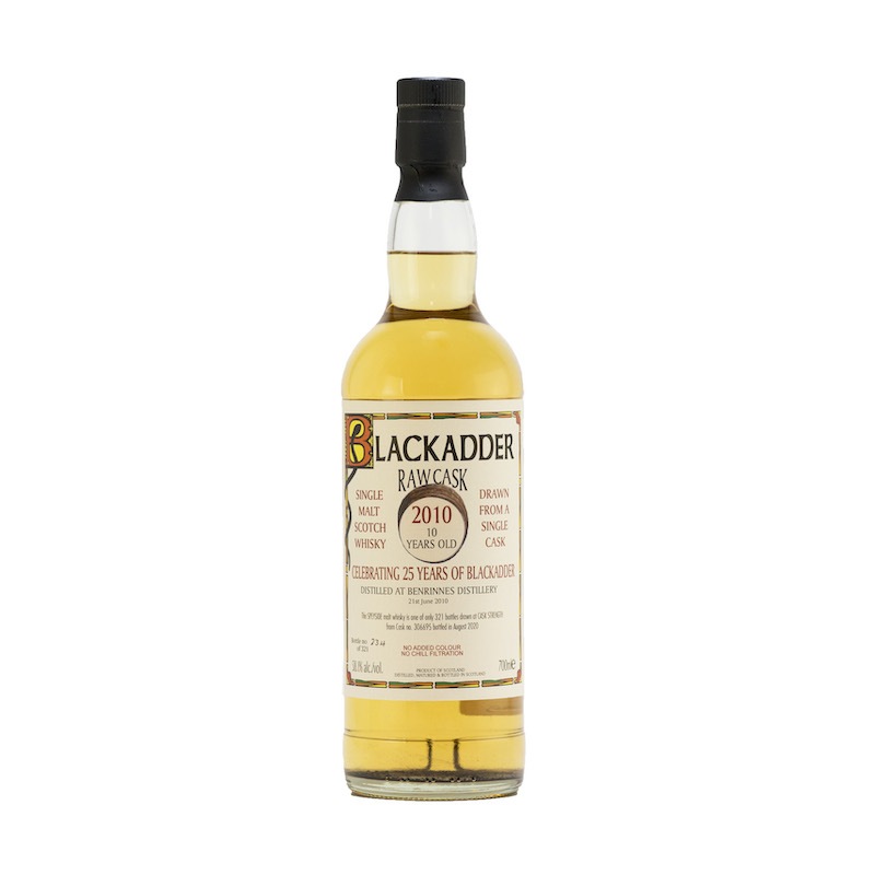 BLACKADDER RAW CASK BENRINNIES 2010 10YO CELEBRATING 25 YEARS OF BLACKADDER Cask no. 306695 58.1%