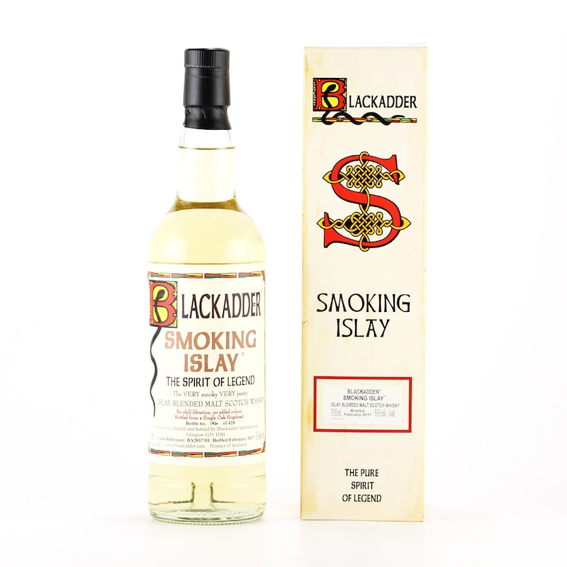 BLACKADDER SMOKING ISLAY ISLAY BLENDED MALT SCOTCH WHISKY Cask ref:BA2017/01 55%